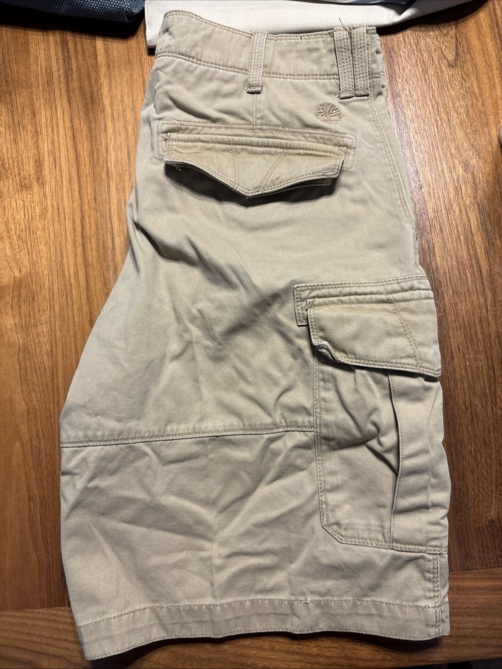 Timberland Khaki Cargo Shorts with Flap Pockets